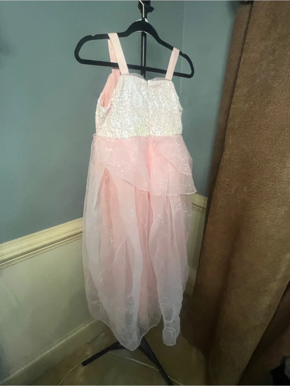 Sparkling Pink Tiered Tulle Party Dress wicked  Glinda Halloween dress-up bubble